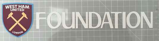 West Ham Foundation Patch (white) for rear Football Shirt