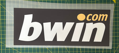 bwin.com sponsor replacement logo patch for football shirt (blk box/yel)