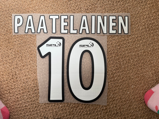 Paatelainen 10 Hibernian SPL for Football Shirt Nameset (Clearance)
