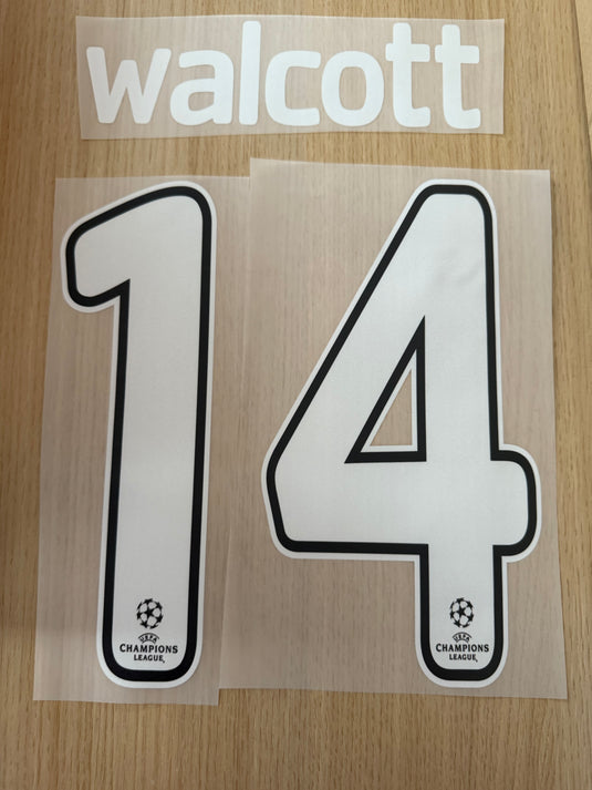 Walcott Arsenal CL nameset for football shirt (Clearance)