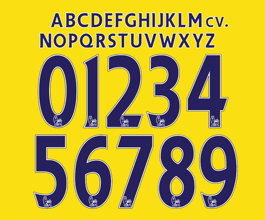 Premier League EPL 2007-2013 FLOCK NAVY Nameset for Football Shirt Any Name (upto 10 letters) & Number