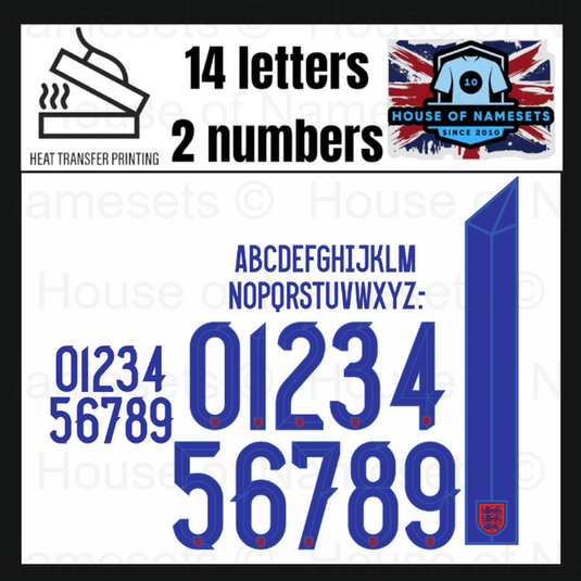 England Lionesses Euro 2025 KIDS Home Nameset for Football Shirt Any Name & Number