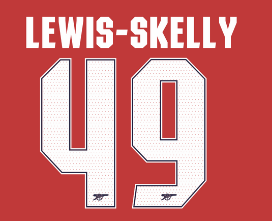 Lewis-Skelly #49 Arsenal 2024-2025 Home Nameset for Football Shirt