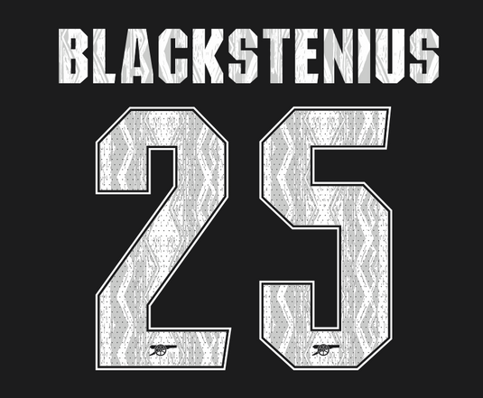 Blackstenius #25 Arsenal 2024-2025 Away Nameset for Football Shirt