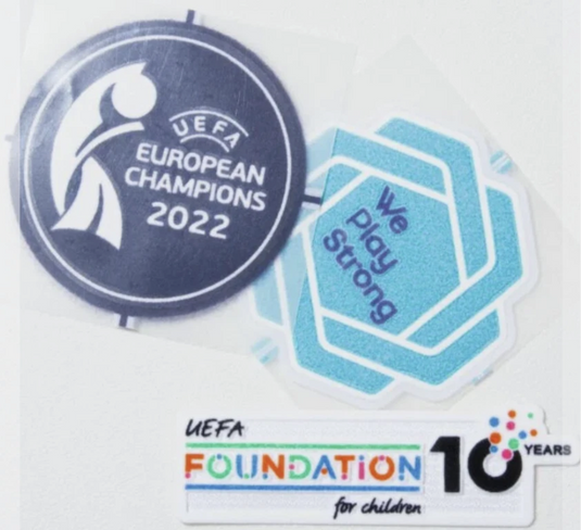 england women euro 2025 sleeve patch set european champions for football shirt