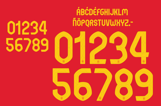 Spain Euro 2025 Home Nameset for Football Shirt Any Name & Number