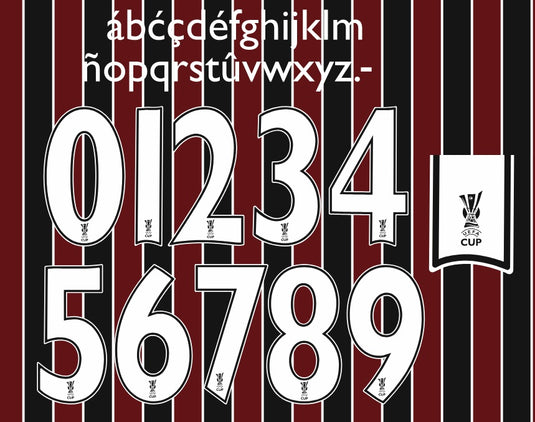 manchester city 2008 2009 uefa cup away football shirt nameset