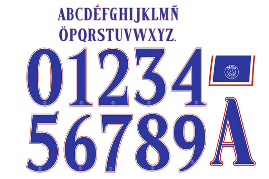 PSG 2022-2023 Champions League Away Nameset for Football Shirt Any Name & Number