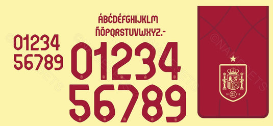 Spain 2024 Away Football Shirt Nameset Any Name & Number