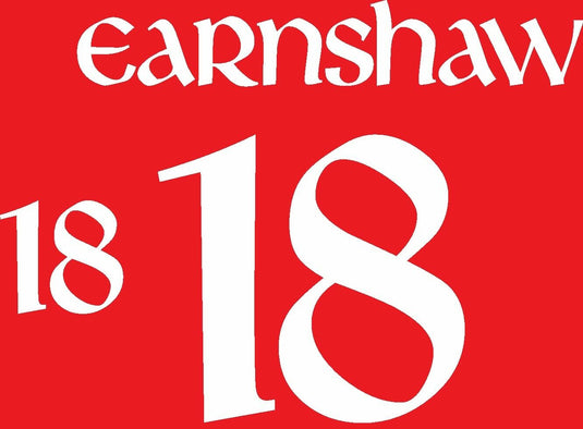 Earnshaw #18 Wales 2006 Home Football Nameset for shirt