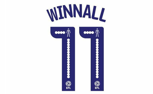 Winnall #11 2016-2017 Sheffield Wednesday Third 3rd Football Nameset for shirt