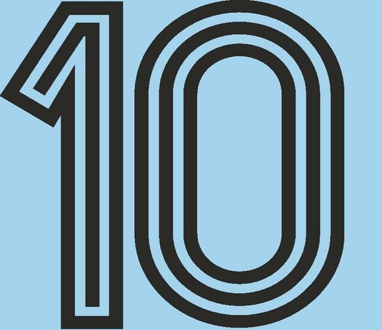 1970's Argentina no 10 Home Football Nameset for shirt