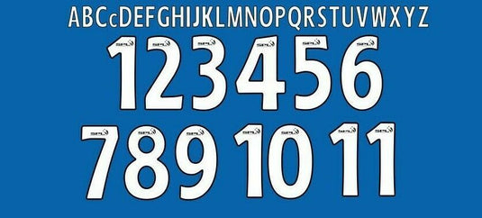 Scottish League 2000-10 White Nameset for Football Shirt Choose Name and Number