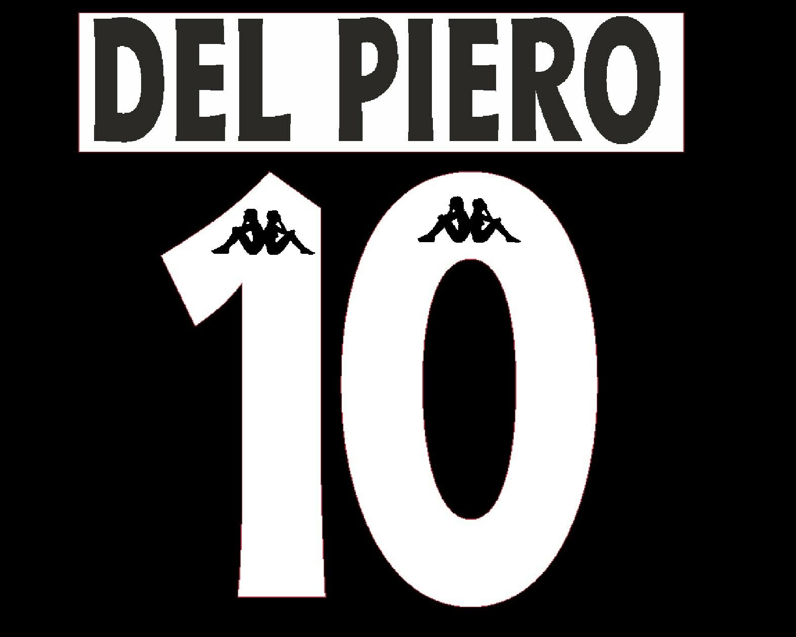 Del Piero #10 Kappa Juventus 1996-1997 Home Football Nameset for