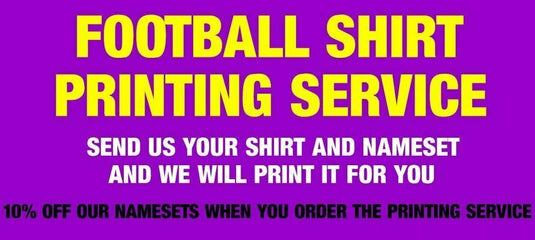 Football Shirt Nameset AND Patch Printing We will apply your name and number set
