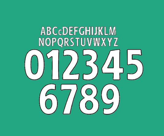 SPL Euro 2000-2010 White Nameset for Football Shirt Choose Name & Number