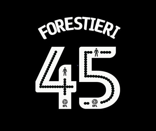 Forestieri 45 2016-2017 Sheffield Wednesday Away Football Nameset for shirt