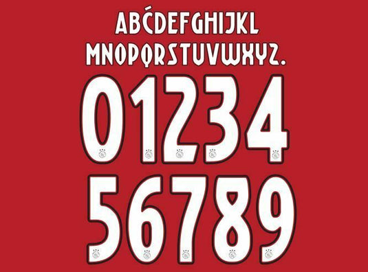 Ajax 2019-2020 Home Football Nameset for shirt Any Name & Number