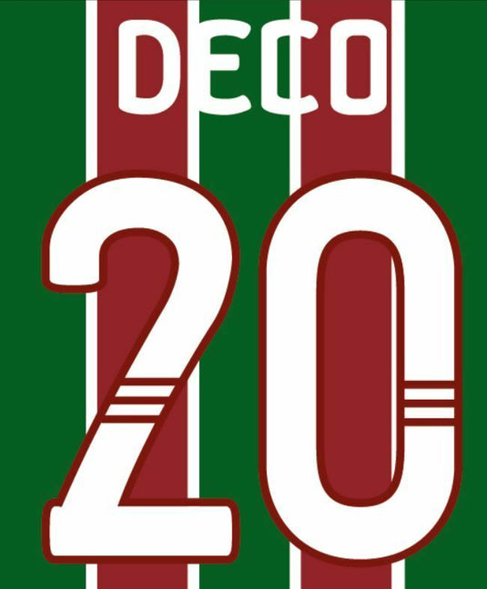Deco  #20 Fluminese 2010 Home Football Nameset for shirt