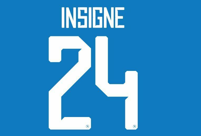 2020-21 Napoli Serie A & Europa Away Shirt INSIGNE 24 Official Player Issue Size Name Number Set 5380 P
