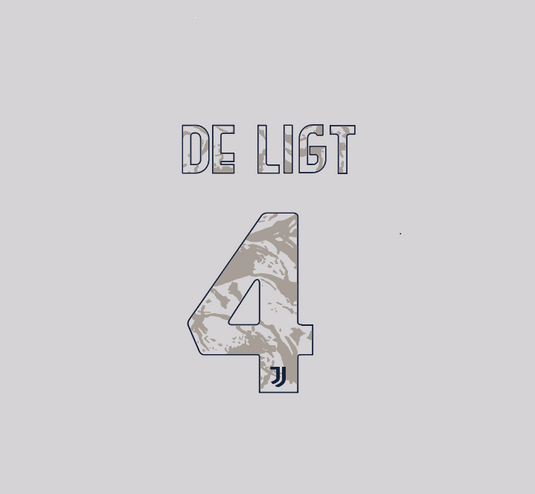 De Ligt 4 2020-2021 Away Camo Football Nameset for shirt Juventus