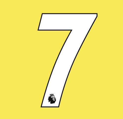 7 EPL 2017 2023 White Number for Autographing for Football Shirt House of Namesets