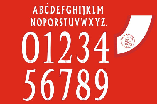 ajax 2004 2005 2006 home football shirt nameset