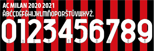 2020-2021 Ac Milan Home Football Nameset
