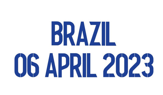 England Lionesses v Brazil 6 April 2023 Finalissima Match Details Patch for Football Shirt