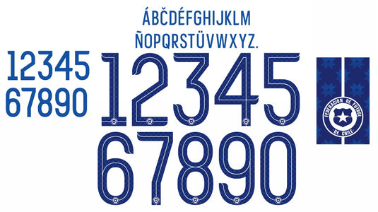 Chile 2018 Away Version 2 (patterned) Nameset for Football Shirt Any Name & Number