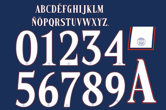 PSG 2022-2023 Champions League Home Nameset for Football Shirt