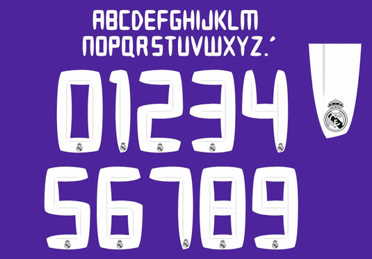 Real Madrid 2010-2011 Third Nameset for Football Shirt Choose Name and Number