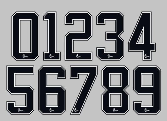 SPL 2020-2023 Football Short Number Single Digit Choose Black or White