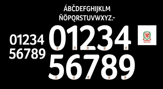 Wales 2011-2012 Away Nameset for Football Shirt Choose Name & Number
