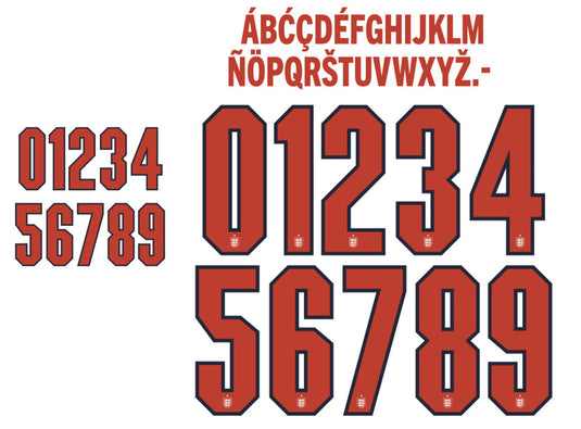 England 2026 Any Name and Number Home KIDS nameset 10 letters/ 2 numbers