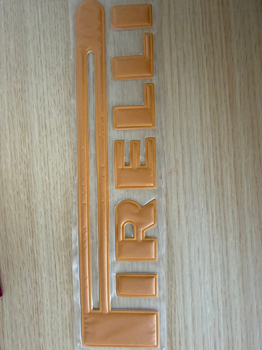 PIRELLI yellow 3D Flock Sponsor Replacement for Inter Milan Football Shirt