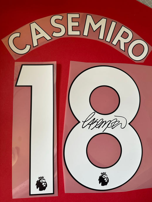casemiro signed football shirt number nameset digitally signed