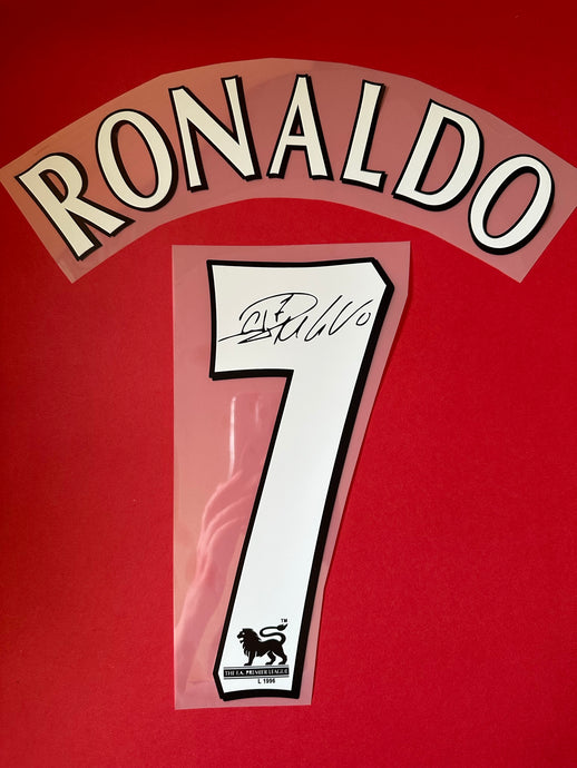 ronaldo signed football shirt nameset number digitally signed