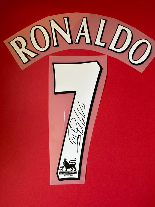 cristiano ronaldo signed football shirt number nameset digitally signed