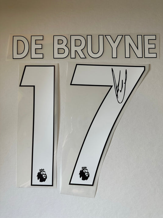 de bruyne signed football shirt number nameset digitally signed