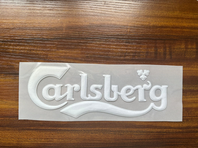 carslberg 3d flock sponsor replacement patch for liverpool football shirt