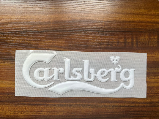carslberg 3d flock sponsor replacement patch for liverpool football shirt