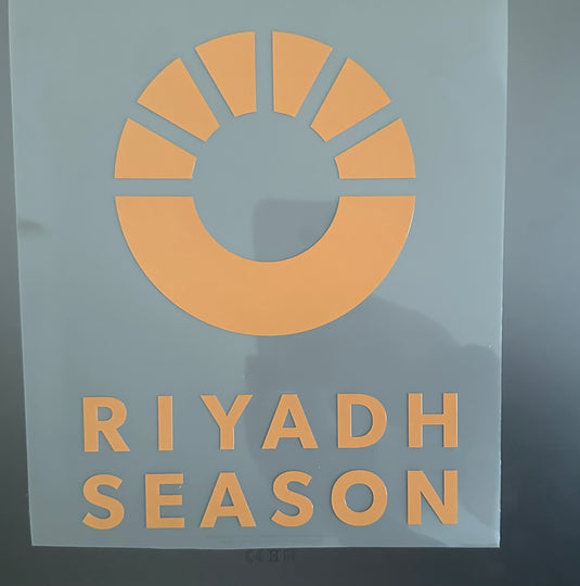 riyadh season sponsor logo patch badge as roma 2023 2024 home football shirt