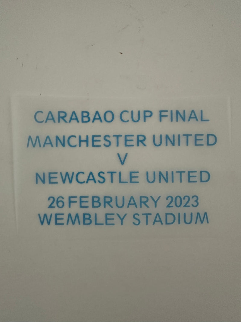 Load image into Gallery viewer, Carabao Cup Final 2023 Match Details for Newcastle United Football Shirt
