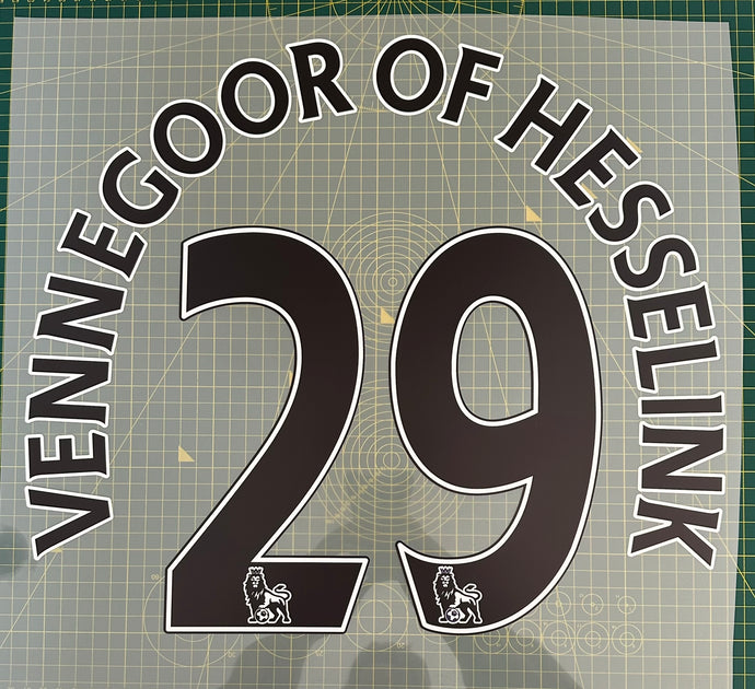 Vennegoor of Hesselink #29 Hull City 2009-2010 Home Nameset for Football Shirt
