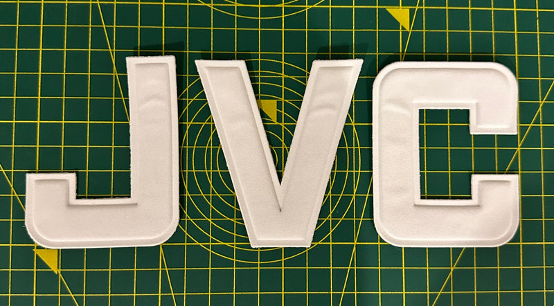 Cargue la imagen en el visor de la galería, Arsenal 3D JVC Replacement Sponsor Patch logo 1984 home 1986 home  1995 1996 1997 1998 1999 football shirt
