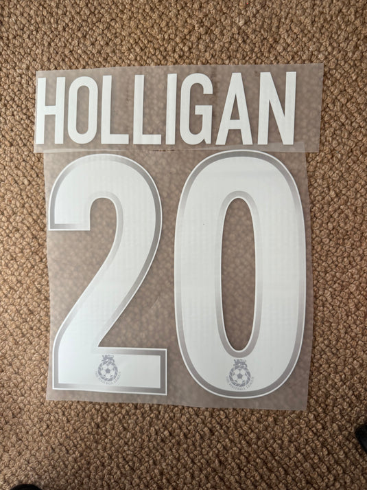 Holligan 20 West Ham Football Nameset for Shirt (Clearance)