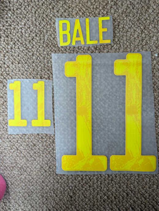 Bale 11 Wales Nameset for Football Shirt (Clearance)