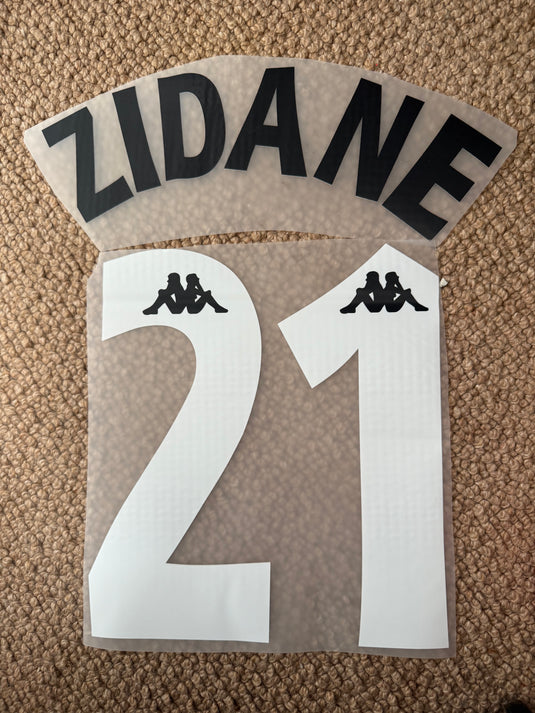 Zidane 21 1996-1998 Juventus Home Nameset for Football Shirt (Clearance)