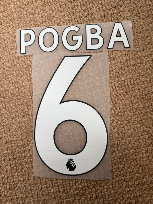 Pogba 6 Manchester United 2017-2023 Nameset for Football Shirt (Clearance)